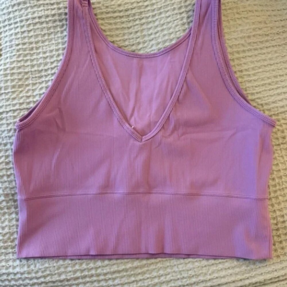 Lululemon Lilac Smoke Lavender Purple Ebb to Street Racerback Crop Tank Top 12 - Picture 4 of 6